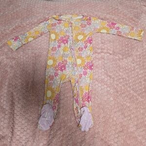 Posh Peanut Pink and Yellow Floral Footie
